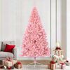 vidaXL &Aacute;rvore de Natal Artificial Pr&eacute;-iluminada Rosa 210 cm PVC