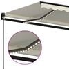 vidaXL Toldo retr&aacute;til manual com LED 450x300 cm cor creme