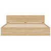 vidaXL Estrutura cama c/ cabeceira/luzes LED 180x200cm carvalho sonoma