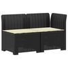 vidaXL Sof&aacute; de Jardim 2 Lugares com Almofadas Look Rattan PP Antracite