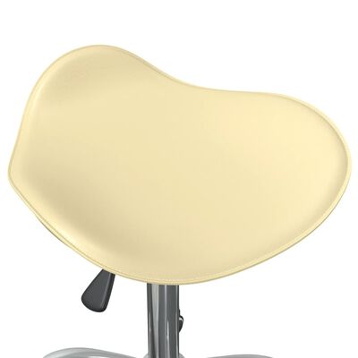 vidaXL Cadeiras de jantar giratórias 2 pcs couro artificial cor creme