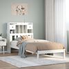 vidaXL Cama com estante sem colch&atilde;o 90x200 cm pinho maci&ccedil;o branco
