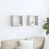 vidaXL Prateleiras parede forma de cubo 2 pcs 30x15x30cm cinza cimento