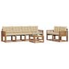 vidaXL Conjunto de Sof&aacute;s para Exterior 7 pcs Natural e Bege