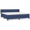 vidaXL Cama com molas/colch&atilde;o 200x200 cm tecido azul