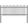vidaXL Cerca Arqueada com Espeto DRONTEN 200 x 130 cm Preto