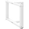 vidaXL P&eacute;s para mesa de centro em forma de T, 2 pe&ccedil;as, branco, 60x25x(42-43) cm, a&ccedil;o