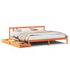 vidaXL Cama sem colch&atilde;o 180x200 cm pinho maci&ccedil;o castanho-mel