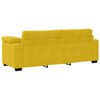 vidaXL Sof&aacute; de 3 lugares 220x77x82 cm veludo amarelo