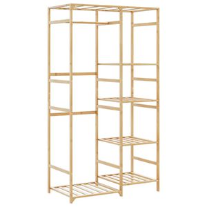 vidaXL Roupeiro com prateleiras 100x50x184,5 cm bambu