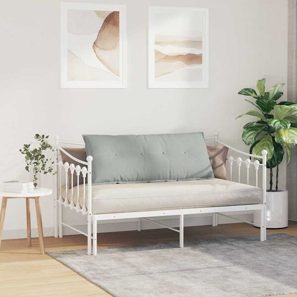 vidaXL Travesseiro para Costas Cinzento-claro 120 x 50 cm