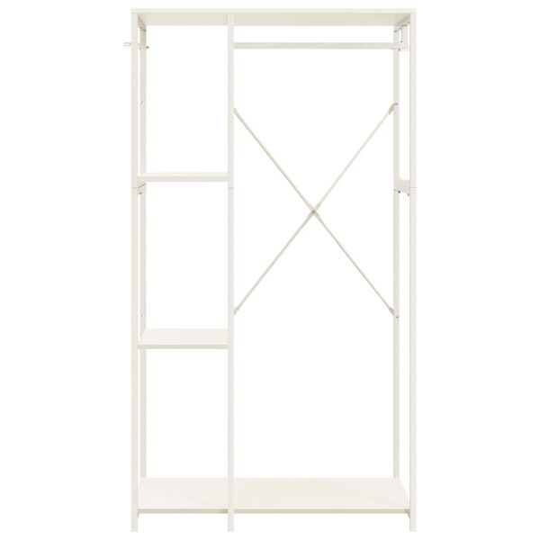 vidaXL Roupeiro 90x40x167 cm metal e contraplacado branco