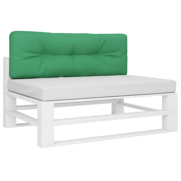 vidaXL Almofad&atilde;o para sof&aacute; de paletes 120x40x12 cm tecido verde