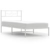 vidaXL Estrutura de cama sem colch&atilde;o com cabeceira 75x190 cm branco