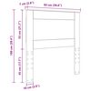 vidaXL Cabeceira com cabeceira Madeira Antiga 90 cm Madeira processada