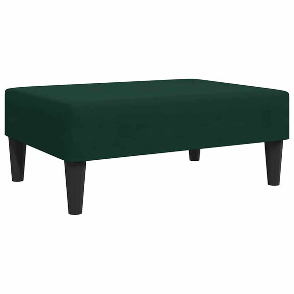 vidaXL Apoio de p&eacute;s 77x55x31 cm veludo verde-escuro