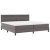 vidaXL Cama Box com colch&atilde;o Cinzeto 200 x 200 cm Couro sint&eacute;tico