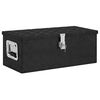 vidaXL Caixa de arruma&ccedil;&atilde;o 70x31x27 cm alum&iacute;nio preto