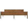 vidaXL Estrutura de cama 200x200 cm pinho maci&ccedil;o castanho mel