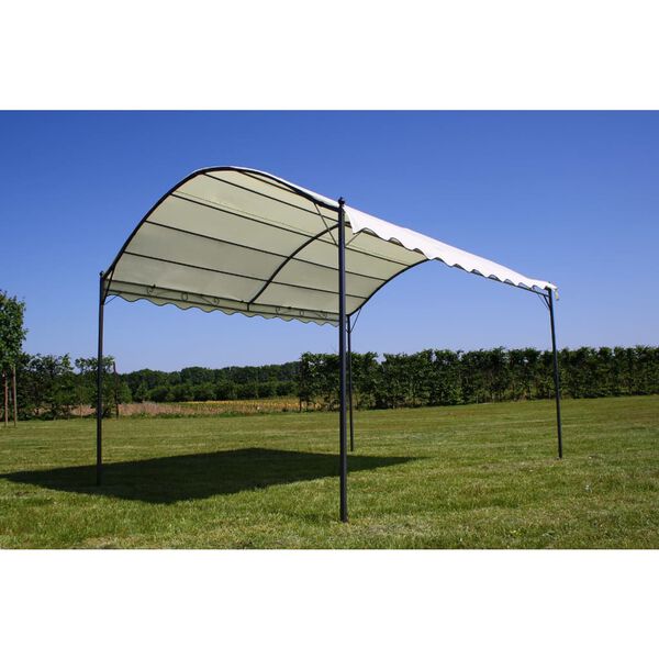 vidaXL Gazebo tecido branco nata
