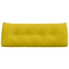 vidaXL Travesseiro para Costas Amarelo 120 x 24 x 50 cm Veludo