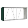 vidaXL Abrigo jardim p/ arrumação de troncos aço 330x84x152cm verde