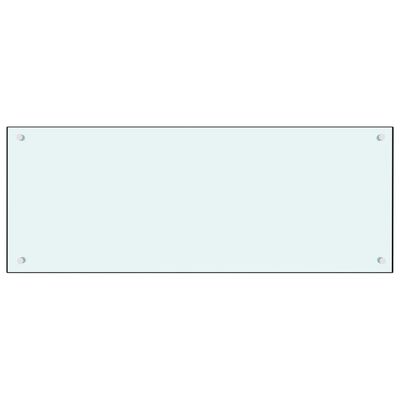 vidaXL Painel anti-salpicos de cozinha 100x40cm vidro temperado branco