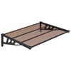 vidaXL Toldo de porta 122x90 cm policarbonato preto