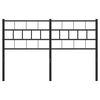vidaXL Cabeceira de cama 140 cm metal preto