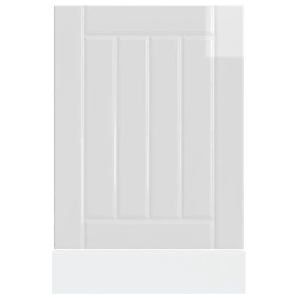 vidaXL Painel m&aacute;quina lavar lou&ccedil;a derivados madeira branco brilhante