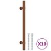vidaXL Puxadores para m&oacute;veis 10 pcs 160 mm a&ccedil;o inoxid&aacute;vel bronze