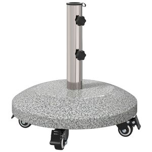 vidaXL Base de Guarda-sol de Granito com Rodas para Poste de 4-5 cm