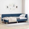 vidaXL Estrutura de Cama de Canto Azul 100 cm x 200 cm Veludo