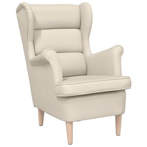 vidaXL Cadeira com apoio bra&ccedil;os 74x84x100 cm tecido de linho branco