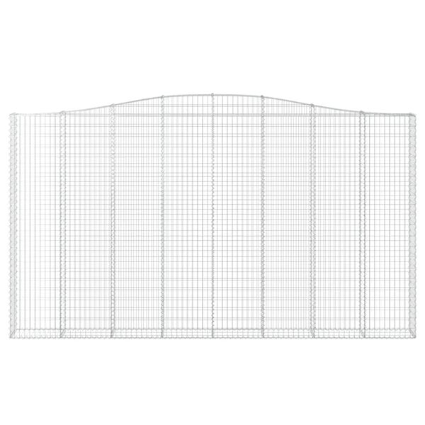 vidaXL Cestos gabi&atilde;o arqueados 2pcs 400x30x220/240cm ferro galvanizado