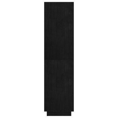 vidaXL Estante/divisória 80x35x135 cm madeira de pinho maciça preto