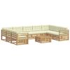 vidaXL Conjunto de Sof&aacute;s para Exterior 10 unid. Branco e Creme