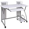 vidaXL Secret&aacute;ria computador 110x52x88,5 cm derivados madeira branco