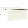 vidaXL Toldo retr&aacute;til Creme 300 x 200 cm Poli&eacute;ster e Alum&iacute;nio