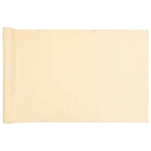 vidaXL Tela de privacidade para varanda 300x120 cm PVC creme