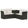 vidaXL Conjunto de Sof&aacute;s 5 unid. Preto e Branco Creme