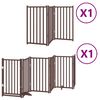 vidaXL Port&atilde;o p/ c&atilde;es c/ porta dobr&aacute;vel 9 pain&eacute;is 450cm &aacute;lamo castanho