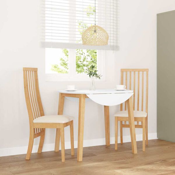 vidaXL Cadeiras de jantar com almofadões 2 pcs madeira maciça