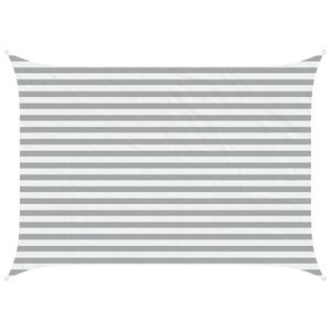 vidaXL Vela de sombra solar Cinza Claro e Branco 3,5 x 2,5 m