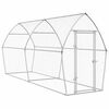vidaXL Galinheiro 400x105x182 cm a&ccedil;o galvanizado prateado
