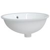 vidaXL Lavat&oacute;rio casa de banho oval 47x39x21 cm cer&acirc;mica branco