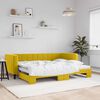 vidaXL Sofá-cama com gavetão 80x200 cm veludo amarelo