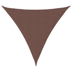 vidaXL Para-sol estilo vela tecido oxford triangular 3x3x3 m castanho