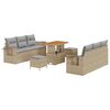 vidaXL Conjunto de Sof&aacute; de Jardim 9 unid. 6-N&uacute;mero de lugares