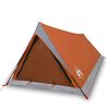 vidaXL Tenda de campismo p/ 2 pessoas tecido imperme&aacute;vel cinza/laranja